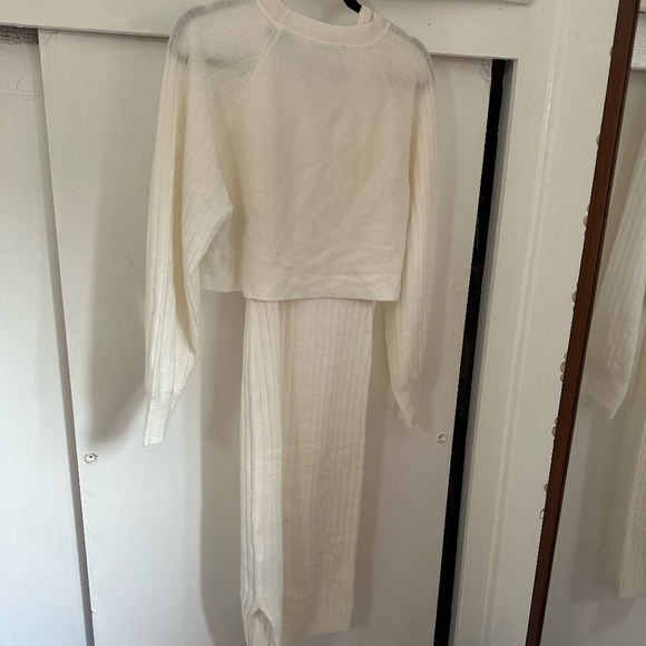 All saints Margot layered 2 piece wool and alpaca sweater dress MEDIUM - Picture 6 of 7